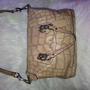 Coach Tan Croc-Embossed Women's Bag